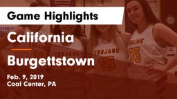 California  vs Burgettstown  Game Highlights - Feb. 9, 2019