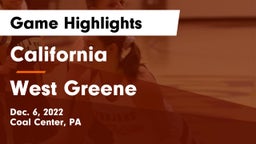 California  vs West Greene  Game Highlights - Dec. 6, 2022