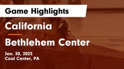 California  vs Bethlehem Center  Game Highlights - Jan. 30, 2023