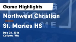 Northwest Christian  vs St. Maries HS Game Highlights - Dec 28, 2016