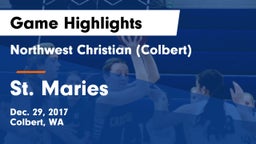 Northwest Christian  (Colbert) vs St. Maries Game Highlights - Dec. 29, 2017