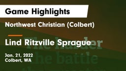 Northwest Christian  (Colbert) vs Lind Ritzville Sprague Game Highlights - Jan. 21, 2022