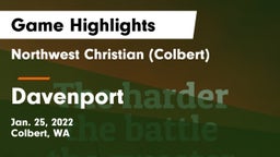 Northwest Christian  (Colbert) vs Davenport Game Highlights - Jan. 25, 2022
