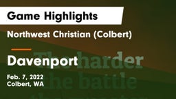 Northwest Christian  (Colbert) vs Davenport Game Highlights - Feb. 7, 2022