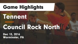 Tennent  vs Council Rock North Game Highlights - Dec 13, 2016
