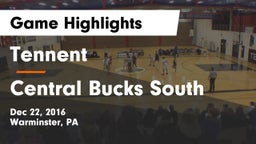 Tennent  vs Central Bucks South  Game Highlights - Dec 22, 2016