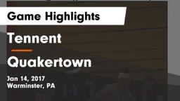 Tennent  vs Quakertown  Game Highlights - Jan 14, 2017