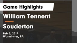 William Tennent  vs Souderton  Game Highlights - Feb 3, 2017
