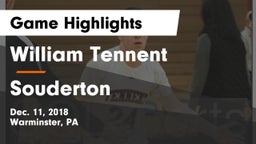 William Tennent  vs Souderton  Game Highlights - Dec. 11, 2018