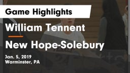 William Tennent  vs New Hope-Solebury  Game Highlights - Jan. 5, 2019