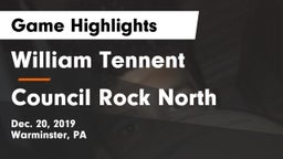 William Tennent  vs Council Rock North  Game Highlights - Dec. 20, 2019