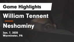 William Tennent  vs Neshaminy  Game Highlights - Jan. 7, 2020