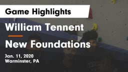 William Tennent  vs New Foundations Game Highlights - Jan. 11, 2020