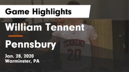 William Tennent  vs Pennsbury  Game Highlights - Jan. 28, 2020