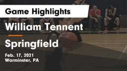 William Tennent  vs Springfield  Game Highlights - Feb. 17, 2021