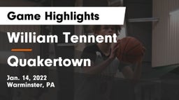 William Tennent  vs Quakertown  Game Highlights - Jan. 14, 2022