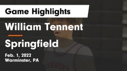 William Tennent  vs Springfield  Game Highlights - Feb. 1, 2022