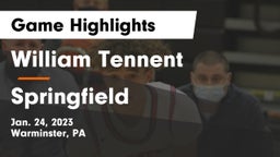 William Tennent  vs Springfield  Game Highlights - Jan. 24, 2023