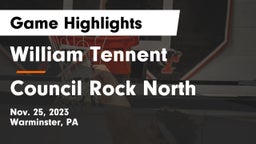 William Tennent  vs Council Rock North  Game Highlights - Nov. 25, 2023