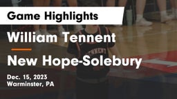 William Tennent  vs New Hope-Solebury  Game Highlights - Dec. 15, 2023