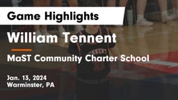 William Tennent  vs MaST Community Charter School Game Highlights - Jan. 13, 2024