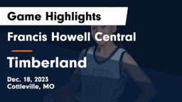 Francis Howell Central  vs Timberland  Game Highlights - Dec. 18, 2023