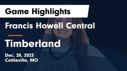 Francis Howell Central  vs Timberland  Game Highlights - Dec. 28, 2023