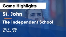 St. John  vs The Independent School Game Highlights - Jan. 21, 2022