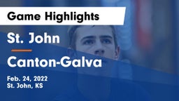 St. John  vs Canton-Galva  Game Highlights - Feb. 24, 2022