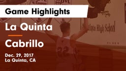 La Quinta  vs Cabrillo  Game Highlights - Dec. 29, 2017