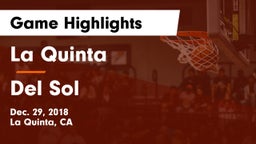 La Quinta  vs Del Sol  Game Highlights - Dec. 29, 2018
