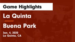 La Quinta  vs Buena Park  Game Highlights - Jan. 4, 2020