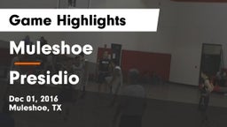Muleshoe  vs Presidio Game Highlights - Dec 01, 2016