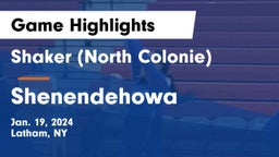 Shaker  (North Colonie) vs Shenendehowa  Game Highlights - Jan. 19, 2024