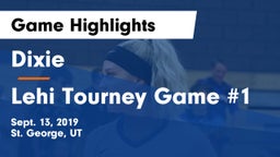 Dixie  vs Lehi Tourney Game #1 Game Highlights - Sept. 13, 2019