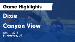 Dixie  vs Canyon View  Game Highlights - Oct. 1, 2019