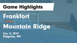 Frankfort  vs Mountain Ridge  Game Highlights - Jan. 8, 2019
