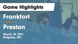 Frankfort  vs Preston Game Highlights - March 18, 2021