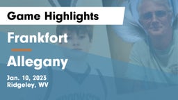 Frankfort  vs Allegany  Game Highlights - Jan. 10, 2023