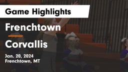 Frenchtown  vs Corvallis  Game Highlights - Jan. 20, 2024