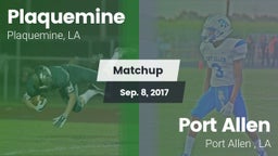 Matchup: Plaquemine High vs. Port Allen  2017