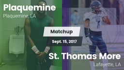 Matchup: Plaquemine High vs. St. Thomas More  2017