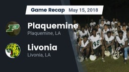 Recap: Plaquemine  vs. Livonia  2018