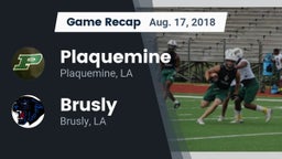 Recap: Plaquemine  vs. Brusly  2018