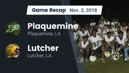 Recap: Plaquemine  vs. Lutcher  2018