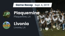 Recap: Plaquemine  vs. Livonia  2019