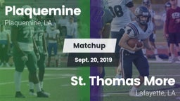 Matchup: Plaquemine High vs. St. Thomas More  2019