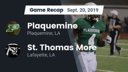 Recap: Plaquemine  vs. St. Thomas More  2019