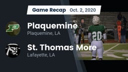 Recap: Plaquemine  vs. St. Thomas More  2020