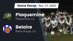 Recap: Plaquemine  vs. Belaire  2020